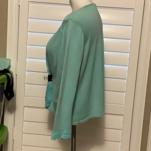 Elegant Teal Cardigan - Picture 4 of 6